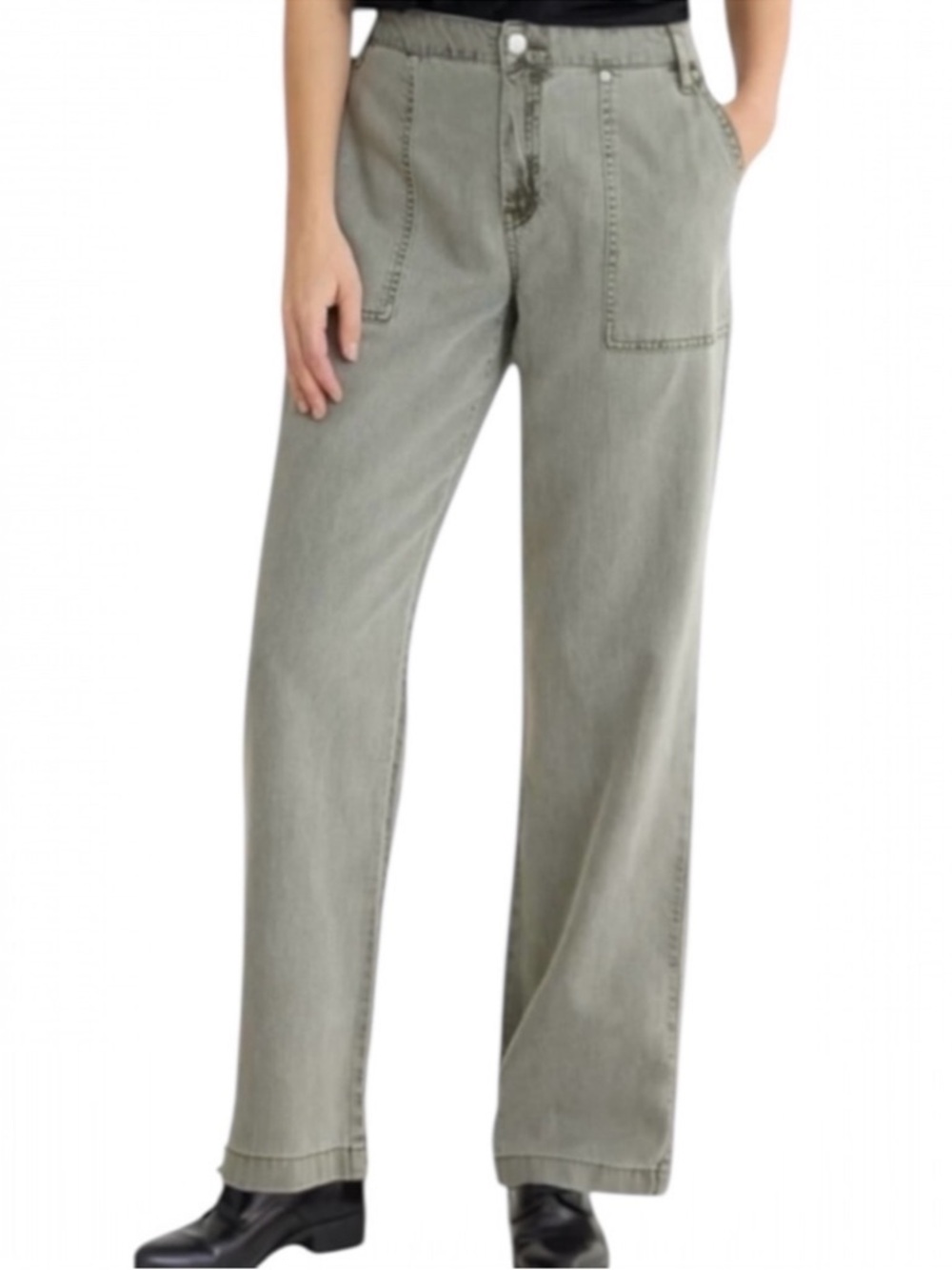 Reitmans Sage Green Straight Leg Utility Pants New Norm Gorp Earth Core